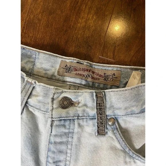 Vintage Levis 901 Jeans Womens 9 Bleach Wash High Rise Tapered Made USA 90s - Picture 6 of 11